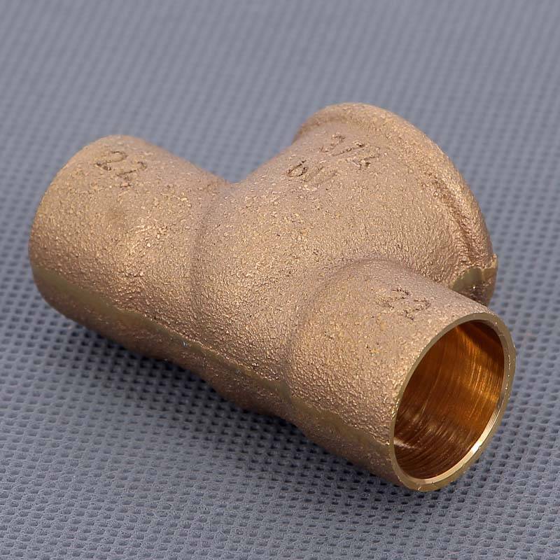 Тройник бронзовый под пайку Viega 22х3/4 ВР 109141