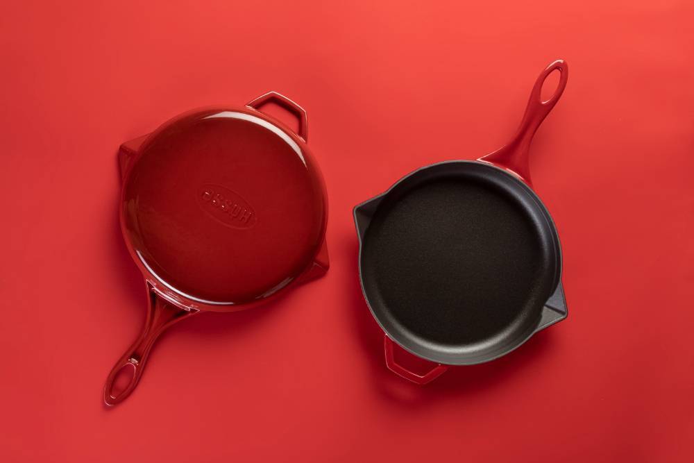 Сковорода чугунная Hosseven HS Y KTV 28 RED 28 см А725528