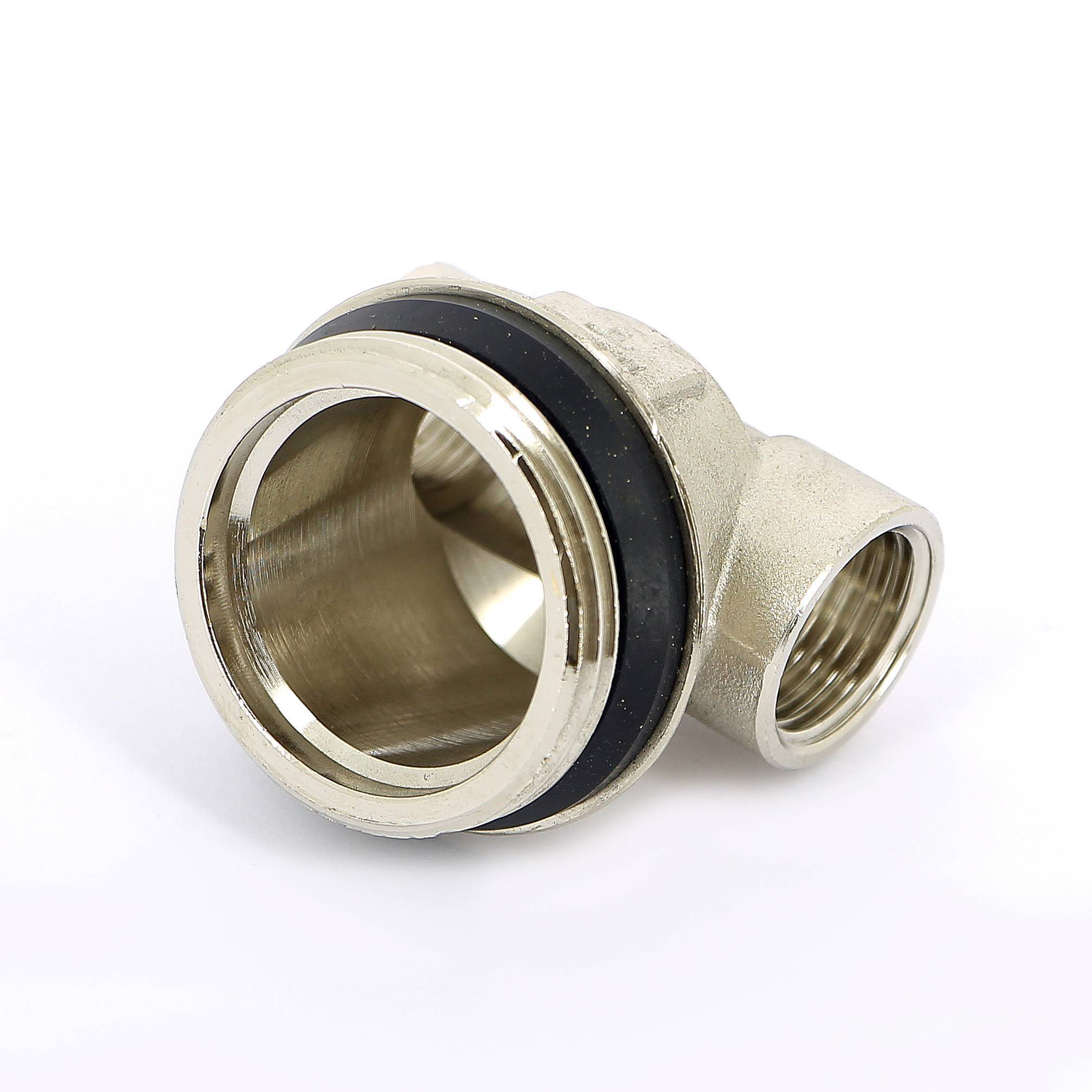 Концевик для коллектора Tiemme никелированный 1/2x1 1/4x3/8 ВНВ 1950032