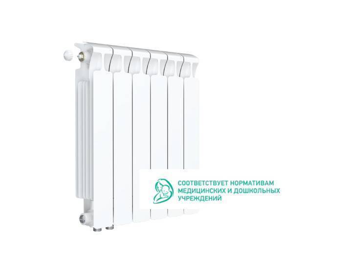 Радиатор биметаллический RIFAR Monolit Ventil 500 6 секций нижнее левое подключение RMV50006L