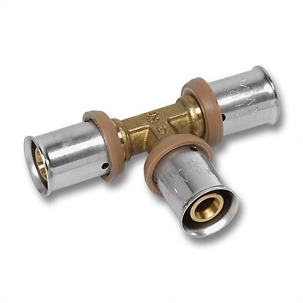 Тройник пресс SANHA 3fit-Press 26x3.0-20x2.0-16x2.0 мм 125130262016