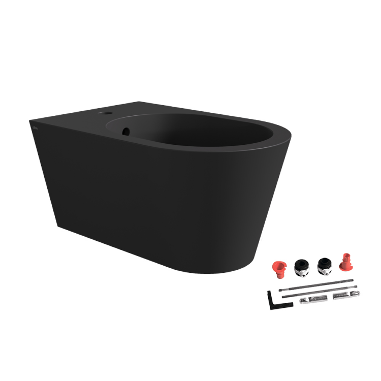 Биде подвесное Alice Hide черный матовый 31180108SET