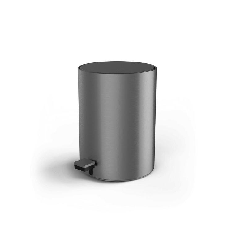Ведро, Decor Walther, TE, с крышкой и педалью, шгв 235-235-320, цвет-тёмный металл матовый PVD