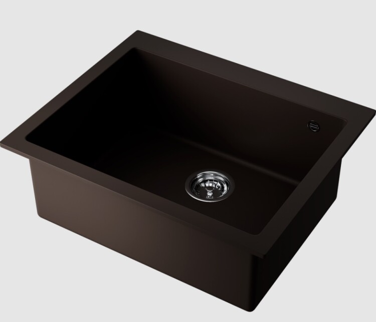 Мойка, Omoikiri, Bosen, шгв 610-500-210, отверстия для смесителя-отсутствуют, чаши-1, цвет-графит