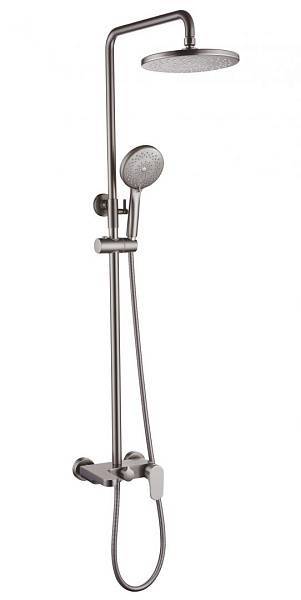 Душевая стойка с верхним душем Boheme Spectre никель браш 458-NB