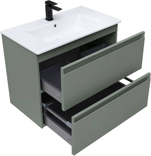 Тумба под раковину Allen Brau Eclipse 80 см зеленый/серый 1.E1002.CGM