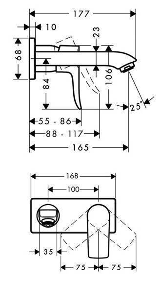 Смеситель для раковины Hansgrohe Metris 110 хром 31085000