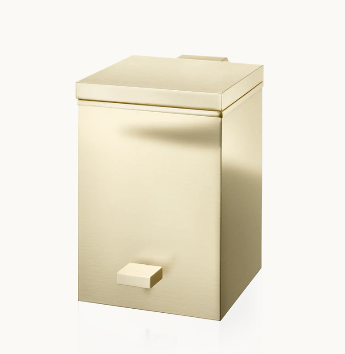 Ведро Decor Walther Cube 10 л с педалью Gold Matt 0614682
