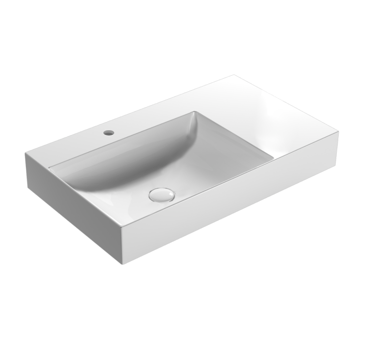 Раковина Globo T-EDGE 800x470x120 мм подвесная/накладная 1 отверстие для смесителя B6R80SBI