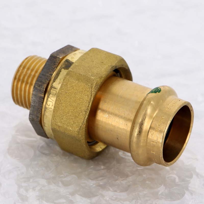 Муфта разъёмная пресс-Н бронза Viega Sanpress 22x1/2 142674