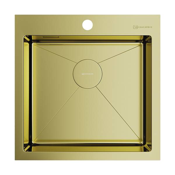 Кухонная мойка Omoikiri Akisame 51-LG 51x51 см светлое золото 4973439