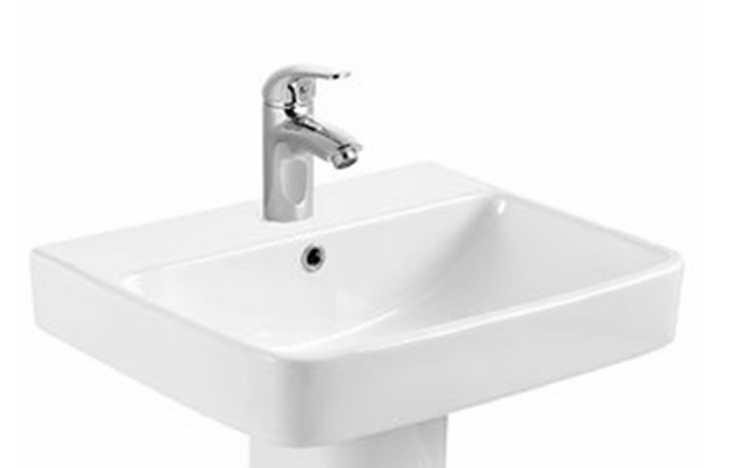 Раковина, Splendy, Memory, шгв 550-440-170, отверстия для смесителя-1, цвет-белый