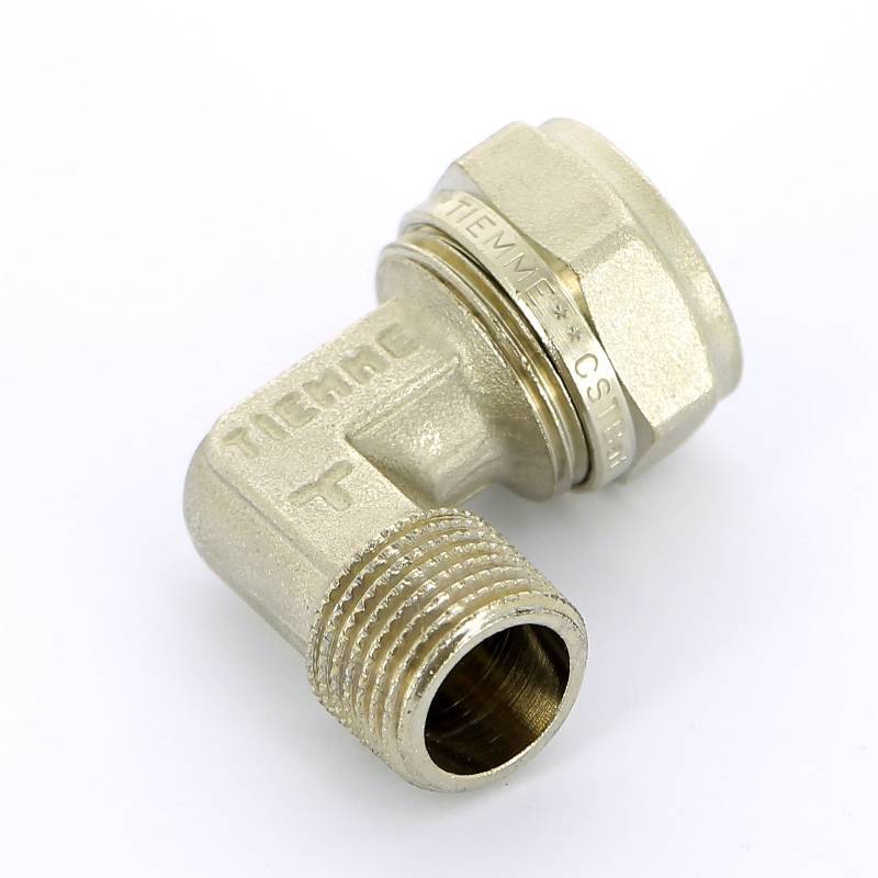 Угол обжимной никелированный Tiemme 20х1/2 наружная резьба 1600042