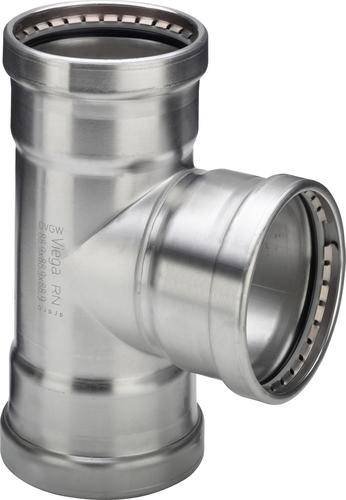 Тройник пресс Viega Sanpress Inox 108x76.1x108 мм нержавеющая сталь 482787