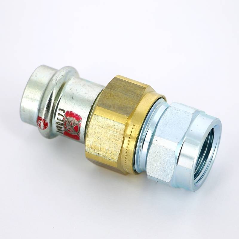 Муфта пресс с накидной гайкой Viega Prestabo 18x1/2 оцинкованная сталь 643454