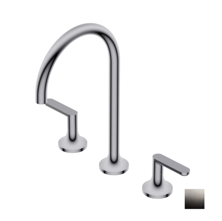 Смеситель для раковины Ritmonio Diametro35 Elegance вентильный Brushed Black Chrome PR54AE202BLX