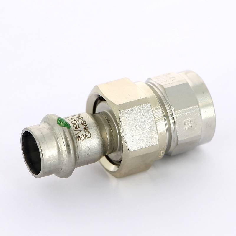 Муфта разъемная Viega Sanpress Inox 15х1/2 пресс-В с плоским уплотнением 437459