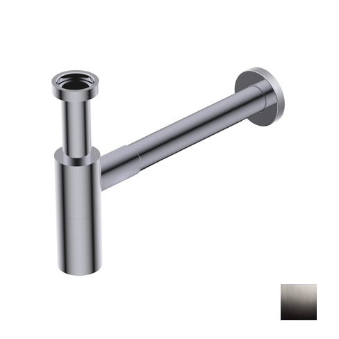 Сифон Ritmonio для биде бутылочный 1 1/4 Brushed Black Chrome RCMB027BLX