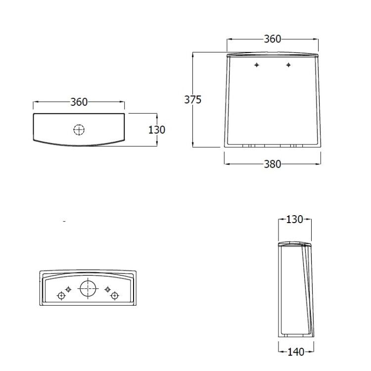 Сливной бачок K-KERAMAG RESA D 380x140x375 мм белый 24WCT43