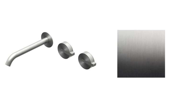 Смеситель для раковины Ritmonio DOT316 Round настенный встраиваемый 3 отверстия цвет Stainless Steel PR50AK212INOX