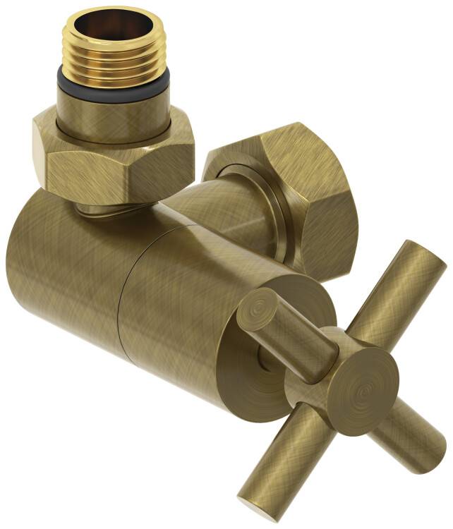 Вентиль Сунержа 3D G 1/2 x 3/4 левый крест бронза состаренная 0514101234