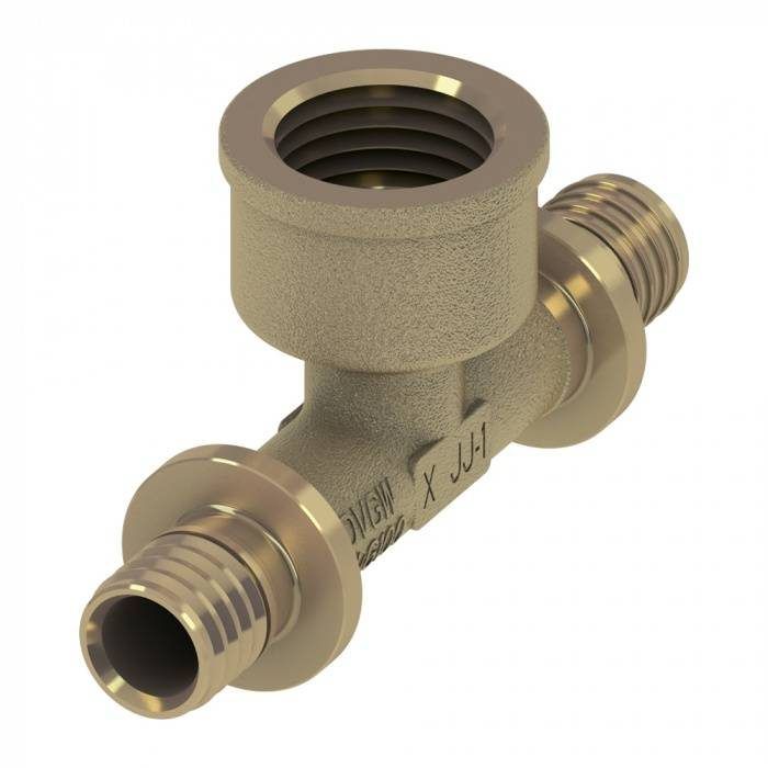 Тройник TECE TECEflex 25 x Rp 3/4 x 25 мм с внутренней резьбой латунь 769525