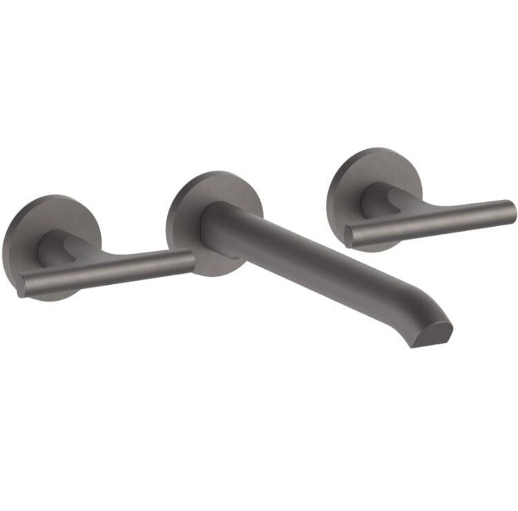 Смеситель для раковины Fantini Sailing настенный на 3 отверстия Matt Gun Metal PVD 67P5J013B