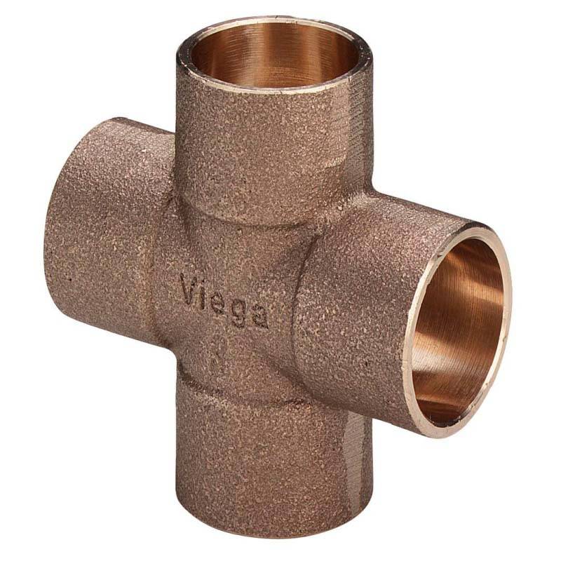 Крестовина под пайку Viega 18 мм медная 134464