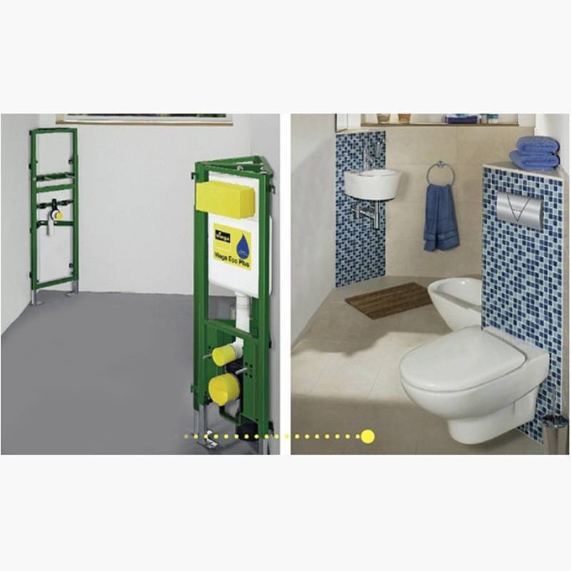 Комплект инсталляции Viega Eco Plus с кнопкой Visign for Style 10 1130х490 мм 660338