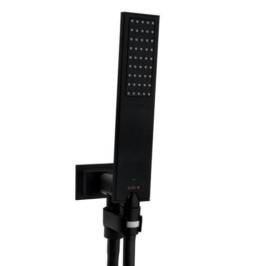 Душевой набор Bossini Flat One лейка со шлангом и держателем черный матовый C13011C073