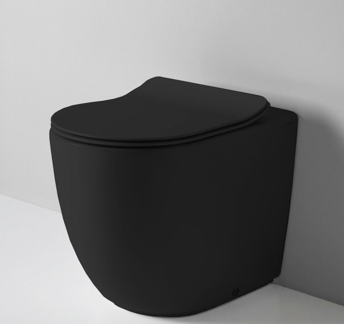 Унитаз напольный безободковый Artceram File 2.0 370x520 мм черный матовый FLV007 17 00