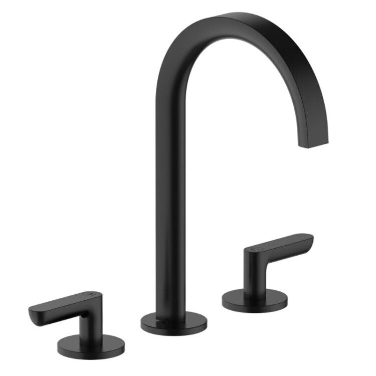 Смеситель для раковины Fantini Icona Deco двухвентильный черный матовый 5313R107