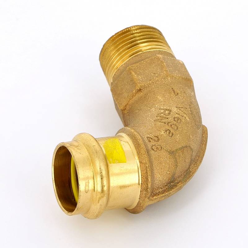 Угол пресс с наружной резьбой Viega Profipress G бронза 28x1 345785