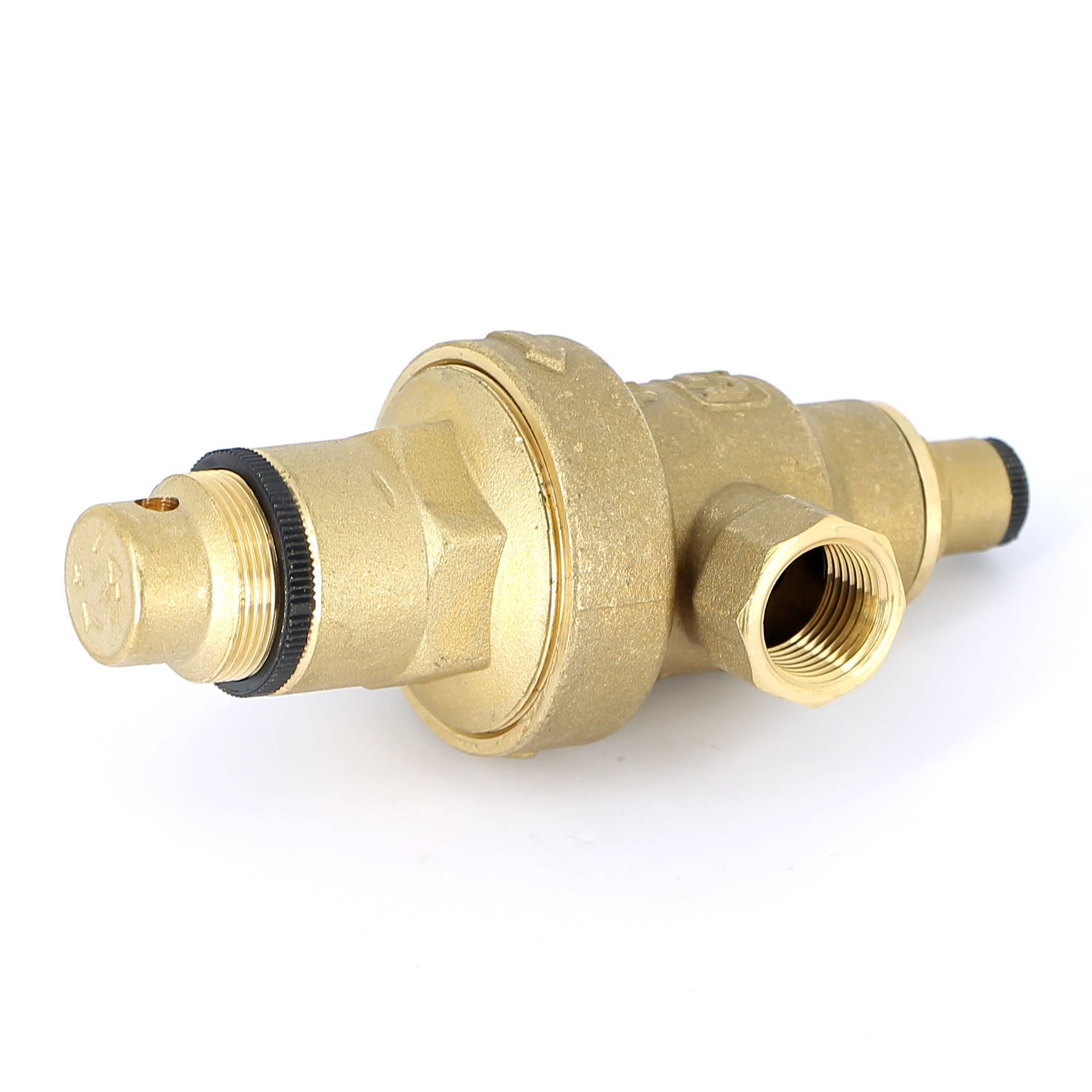 Редуктор давления UNI-FITT ВВ 1/2 1-6 бар PN25 латунный под радиальный манометр 206G2140