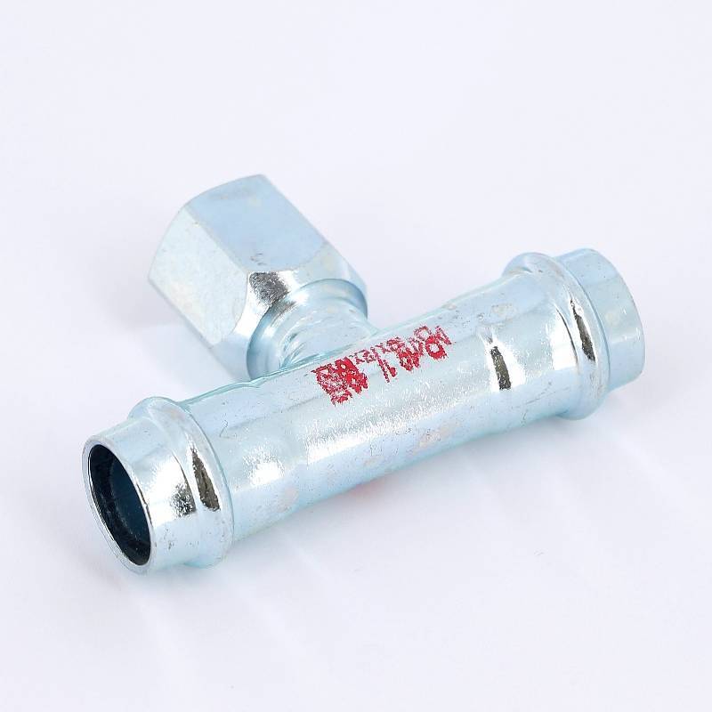 Тройник пресс-В IBP B-Press Carbon 18x1/2x18 мм оцинкованная сталь PC4130G0180418