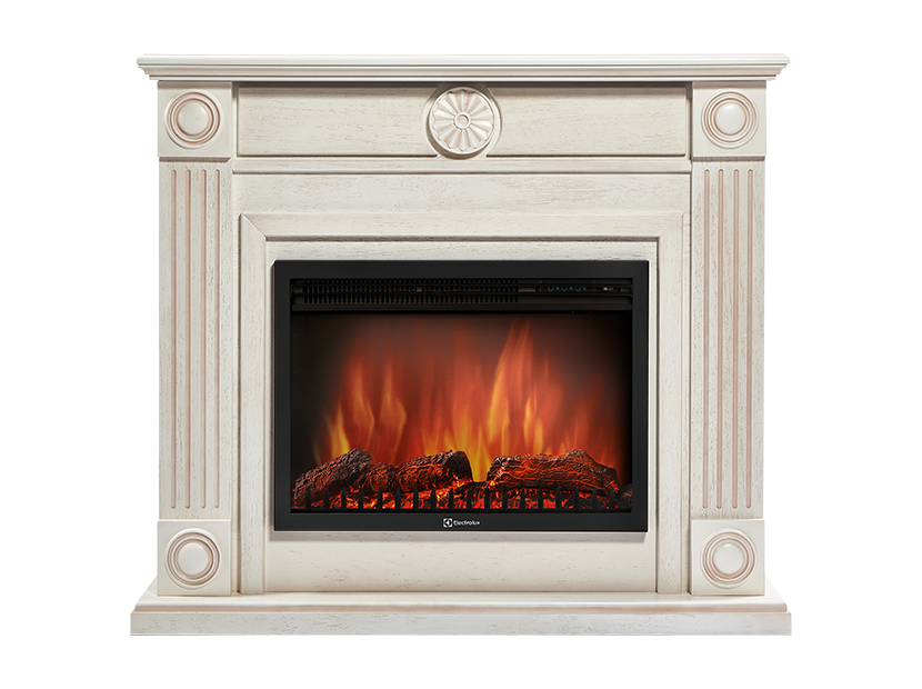 Портал для электрокамина Firelight Frame 25 шпон беленый дуб НС-1158508