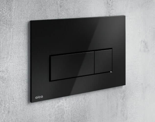 Инсталляция для унитаза Alcaplast AM101/1120 с кнопкой M578 черный матовый и шумоизоляцией AM101/1120-4:1 RU M578-0001