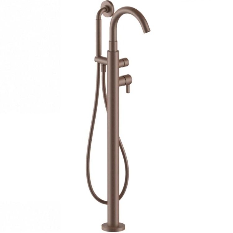 Смеситель для ванны Fantini Icona Classic напольный с ручной лейкой Matt Copper PVD 53P9R080B