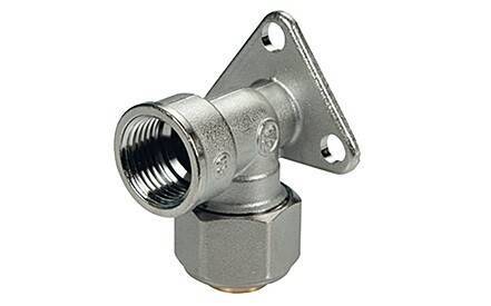 Угольник настенный Giacomini R572 20x2 мм Rp 1/2 латунь хромированный R572MX057