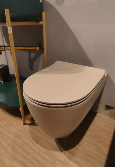 Унитаз подвесной Scarabeo Moon 360x505x360 мм безободковый с сиденьем Sand 5520/CL-52/5521