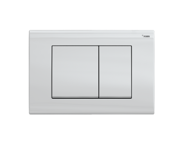 Панель смыва, РЕХАУ, NOVA QUAD 001, для унитаза, шгв 245-11.7-165, с прямоугольными клавишами, пластик, цвет-белый глянцевый