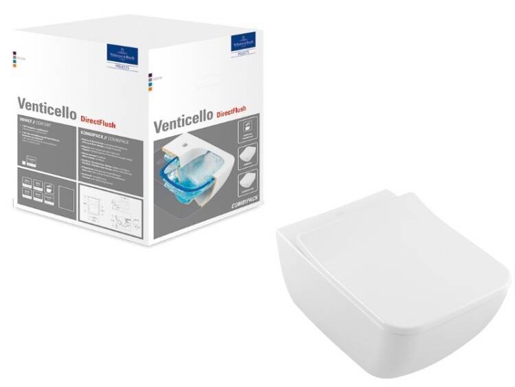 Унитаз подвесной Villeroy & Boch Venticello 375x560 мм альпийский белый 4611RL01