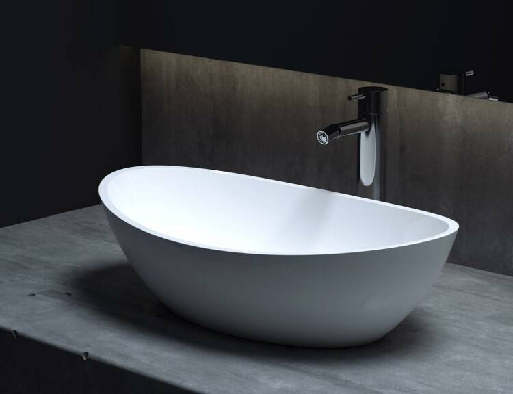 Раковина накладная Salini Callista 560x340x150 мм белый глянцевый 1101103G