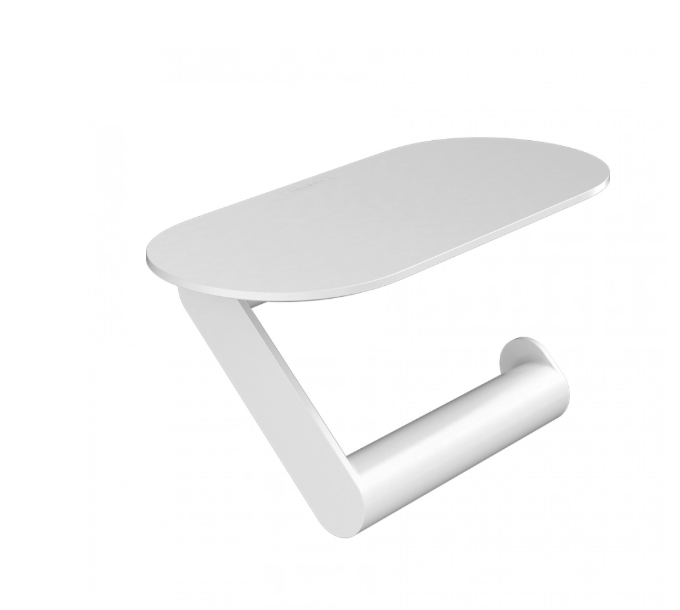 Держатель для туалетной бумаги Hansgrohe WallStoris с полочкой белый матовый 27928700