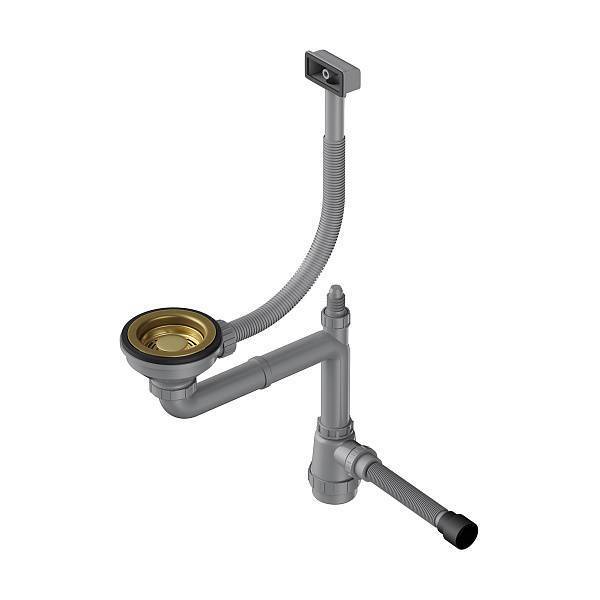 Арматура для одночашевых моек Omoikiri WK-1-S-AB022 со скрытым переливом античная латунь 4956491