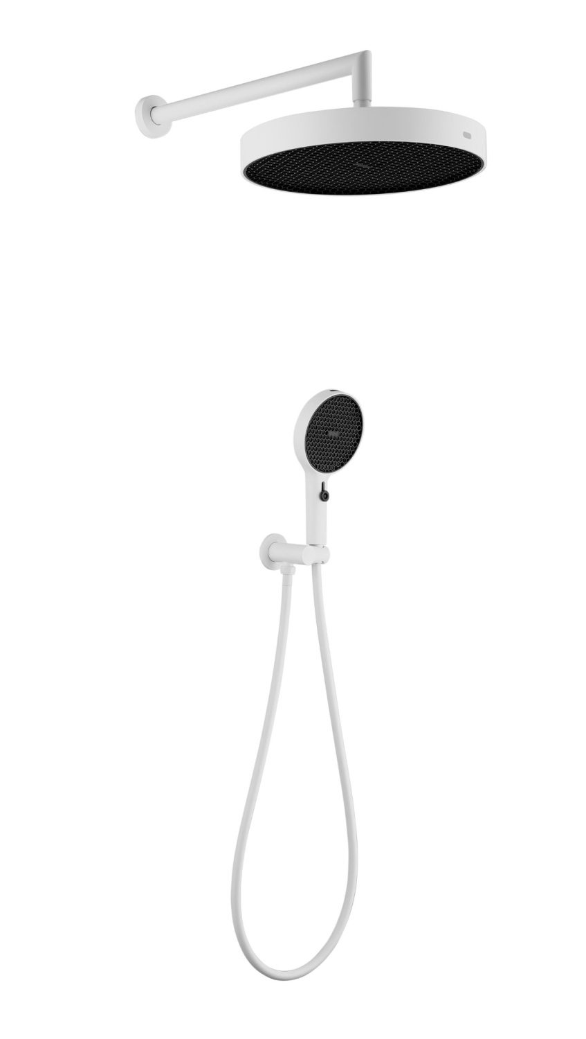 Душевой комплект Boheme Cell без смесителя верхний и ручной душ белый матовый 427-MW