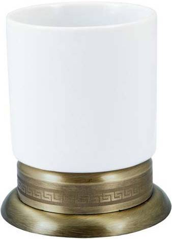 Стакан для зубных щеток Boheme Medici настольный бронза/белый 10612