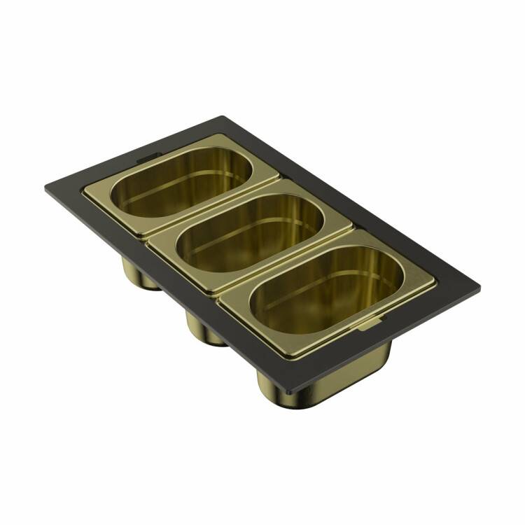 Контейнер для мойки OMOIKIRI DC-04-3 376x220x100 мм светлое золото 4999089