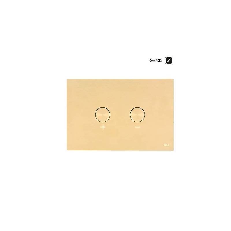 Кнопка смыва OLI BLINK пневматическая антивандальная сталь золото 878781