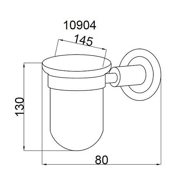 Стакан для зубных щеток Boheme Murano подвесной хром 10904-W-CR